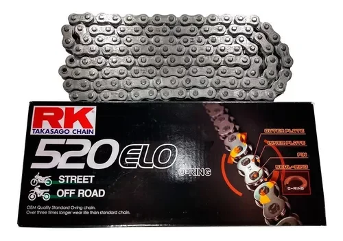 Corrente Transmissão RK Takasago 520ELO x 116L com O-ring Até